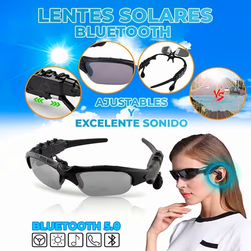 Lentes Solares Con Bluetooth Para Contestar Llamadas y Escuchar Musica