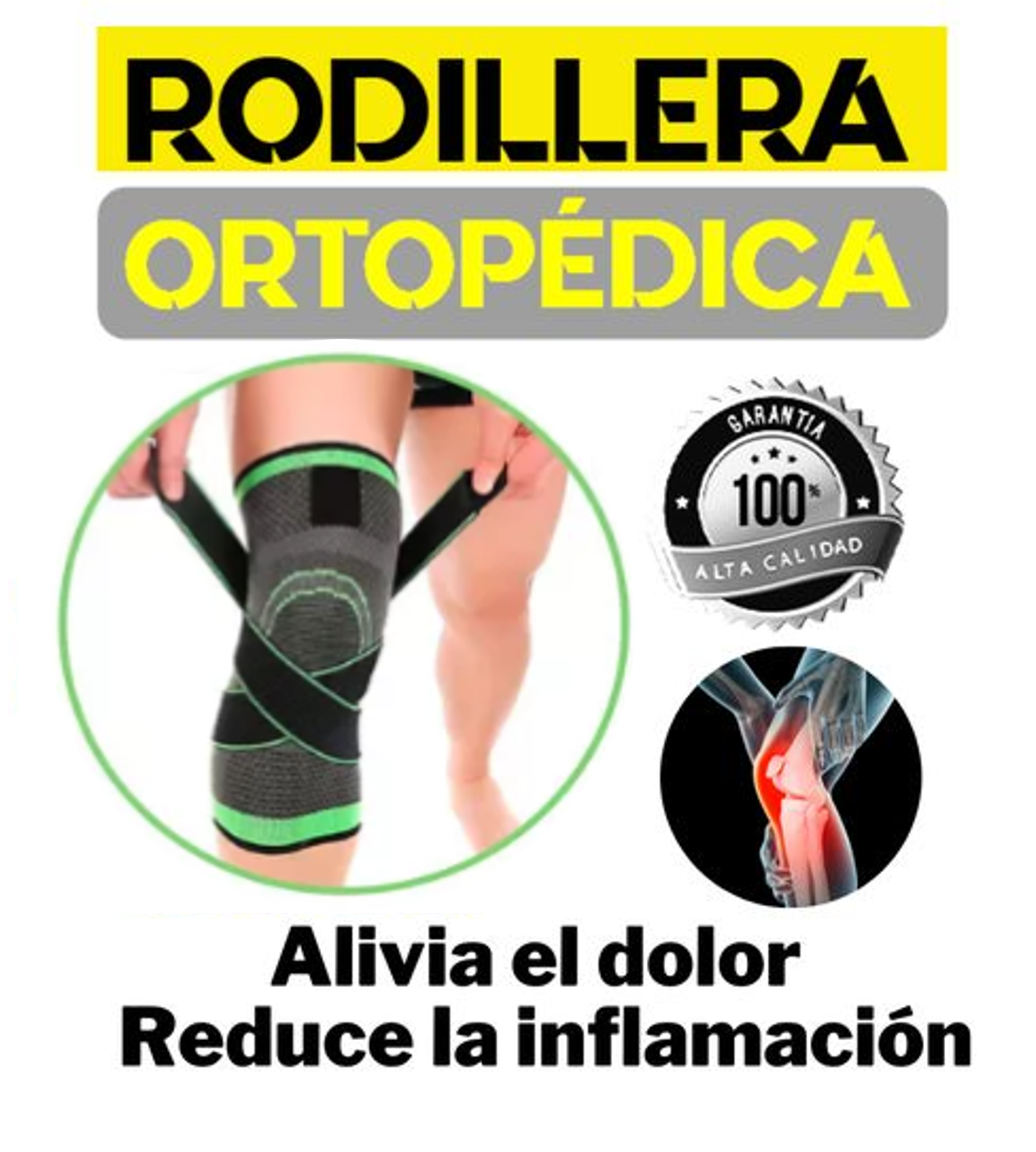 Rodillera Ortopédica Ajustable Alivio Flex